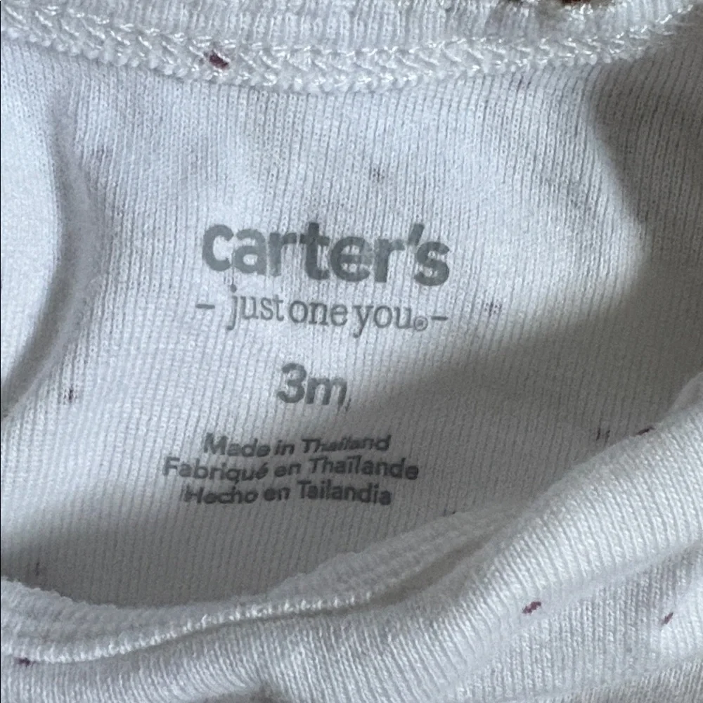 Carter's 0-3 Month Baby Girl Peplum Sweatshirt, Bodysuit & Leggings Set- Mauve